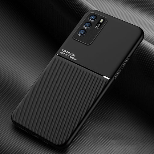 Ultra-thin Silicone Gel Soft Case Cover with Magnetic for Oppo Reno6 Z 5G Black