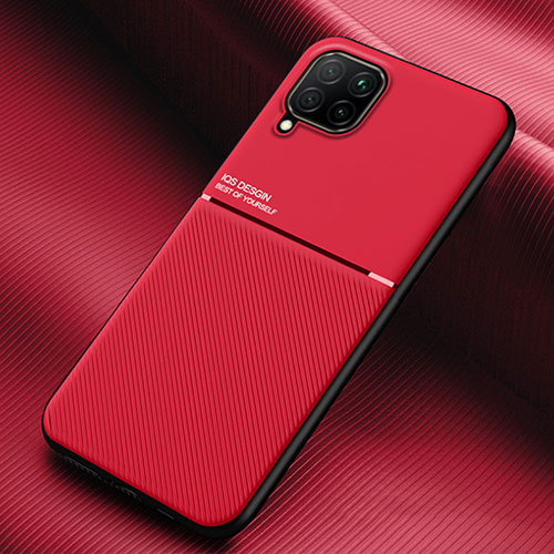 Ultra-thin Silicone Gel Soft Case Cover with Magnetic for Samsung Galaxy F62 5G Red