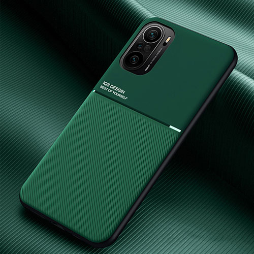 Ultra-thin Silicone Gel Soft Case Cover with Magnetic for Xiaomi Mi 11X Pro 5G Green