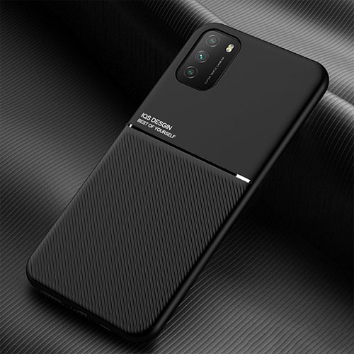 Ultra-thin Silicone Gel Soft Case Cover with Magnetic for Xiaomi Poco M3 Black