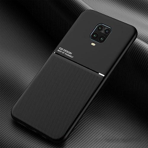 Ultra-thin Silicone Gel Soft Case Cover with Magnetic for Xiaomi Redmi Note 9 Pro Black