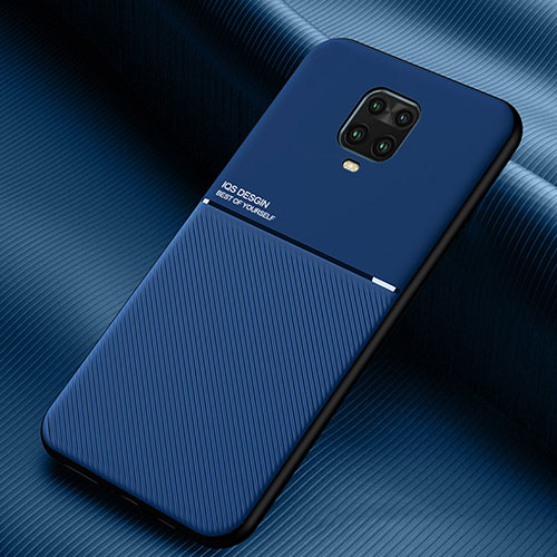 Ultra-thin Silicone Gel Soft Case Cover with Magnetic for Xiaomi Redmi Note 9 Pro Blue