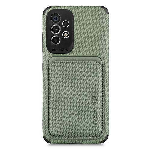 Ultra-thin Silicone Gel Soft Case Cover with Magnetic S01D for Samsung Galaxy A33 5G Green
