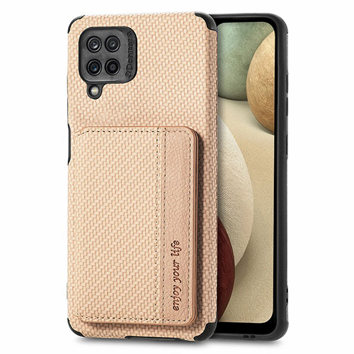 Ultra-thin Silicone Gel Soft Case Cover with Magnetic S01D for Samsung Galaxy M12 Gold