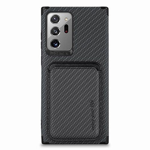 Ultra-thin Silicone Gel Soft Case Cover with Magnetic S01D for Samsung Galaxy Note 20 Ultra 5G Black