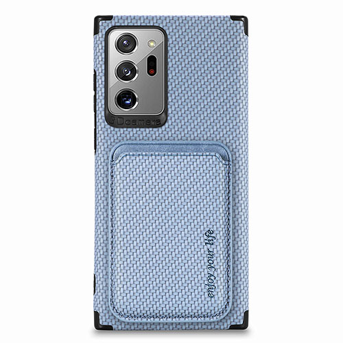 Ultra-thin Silicone Gel Soft Case Cover with Magnetic S01D for Samsung Galaxy Note 20 Ultra 5G Blue