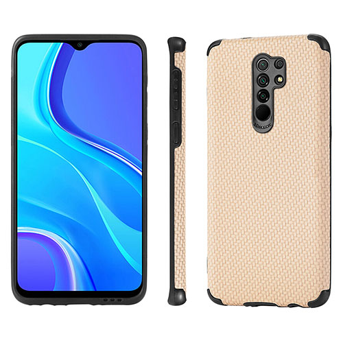 Ultra-thin Silicone Gel Soft Case Cover with Magnetic S01D for Xiaomi Redmi 9 Gold