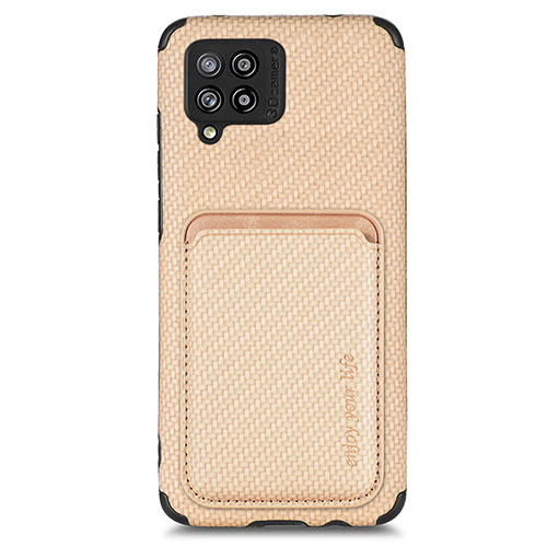 Ultra-thin Silicone Gel Soft Case Cover with Magnetic S02D for Samsung Galaxy A42 5G Gold