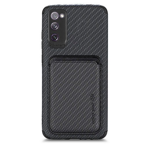 Ultra-thin Silicone Gel Soft Case Cover with Magnetic S02D for Samsung Galaxy S20 FE 4G Black