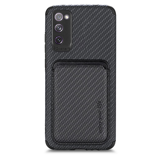 Ultra-thin Silicone Gel Soft Case Cover with Magnetic S02D for Samsung Galaxy S20 FE 5G Black