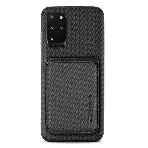 Ultra-thin Silicone Gel Soft Case Cover with Magnetic S02D for Samsung Galaxy S20 Plus 5G Black