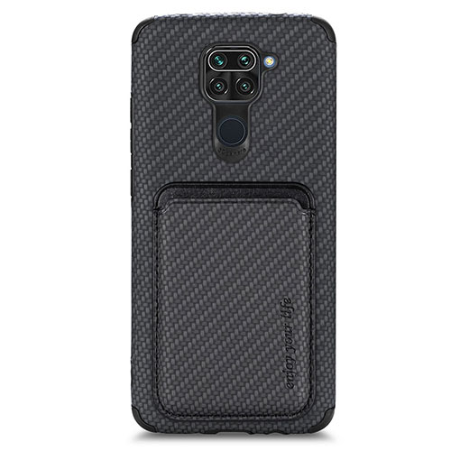 Ultra-thin Silicone Gel Soft Case Cover with Magnetic S02D for Xiaomi Redmi Note 9 Black