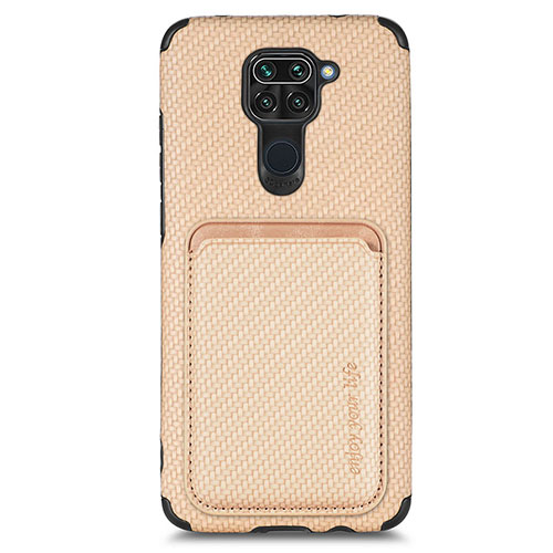 Ultra-thin Silicone Gel Soft Case Cover with Magnetic S02D for Xiaomi Redmi Note 9 Gold