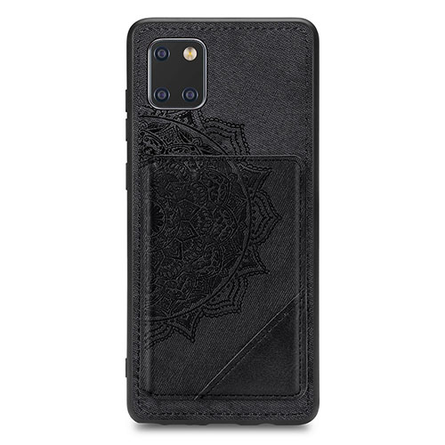 Ultra-thin Silicone Gel Soft Case Cover with Magnetic S03D for Samsung Galaxy A81 Black