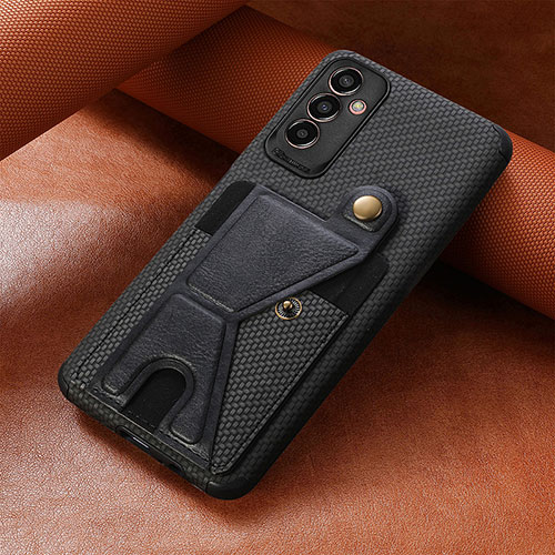 Ultra-thin Silicone Gel Soft Case Cover with Magnetic S03D for Samsung Galaxy M13 4G Black