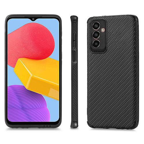 Ultra-thin Silicone Gel Soft Case Cover with Magnetic S03D for Samsung Galaxy M13 5G Black