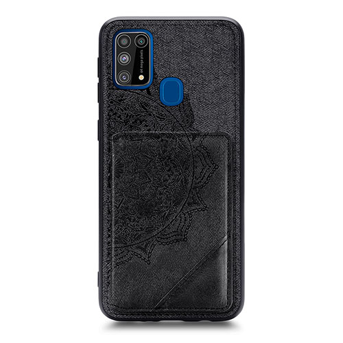 Ultra-thin Silicone Gel Soft Case Cover with Magnetic S03D for Samsung Galaxy M31 Black