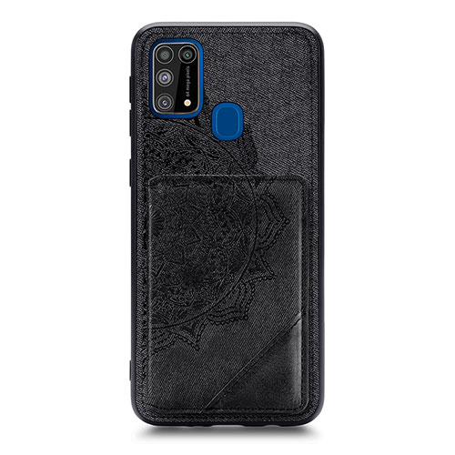 Ultra-thin Silicone Gel Soft Case Cover with Magnetic S03D for Samsung Galaxy M31 Prime Edition Black