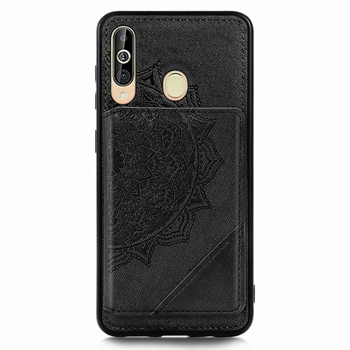Ultra-thin Silicone Gel Soft Case Cover with Magnetic S03D for Samsung Galaxy M40 Black