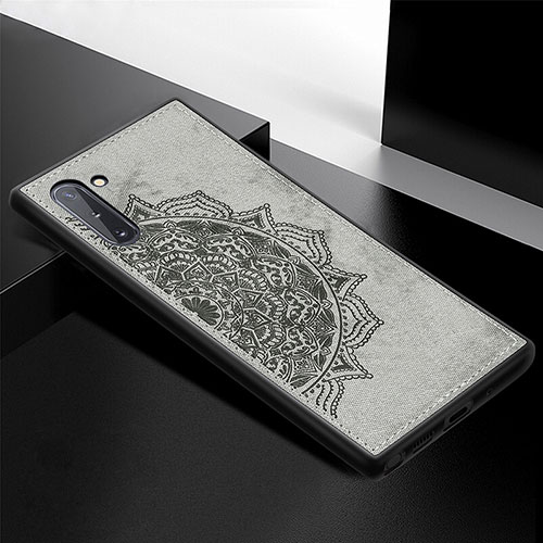 Ultra-thin Silicone Gel Soft Case Cover with Magnetic S03D for Samsung Galaxy Note 10 5G Gray