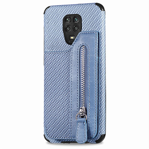 Ultra-thin Silicone Gel Soft Case Cover with Magnetic S03D for Xiaomi Redmi Note 9S Blue