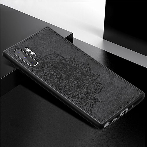 Ultra-thin Silicone Gel Soft Case Cover with Magnetic S04D for Samsung Galaxy Note 10 Plus 5G Black