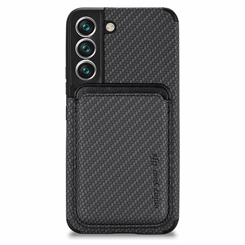 Ultra-thin Silicone Gel Soft Case Cover with Magnetic S04D for Samsung Galaxy S22 Plus 5G Black