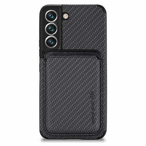 Ultra-thin Silicone Gel Soft Case Cover with Magnetic S04D for Samsung Galaxy S23 Plus 5G Black