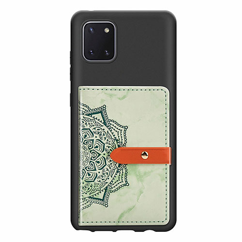 Ultra-thin Silicone Gel Soft Case Cover with Magnetic S05D for Samsung Galaxy Note 10 Lite Green