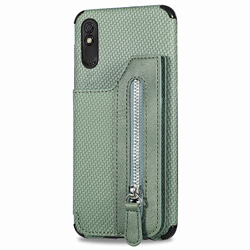 Ultra-thin Silicone Gel Soft Case Cover with Magnetic S05D for Xiaomi Redmi 9AT Green