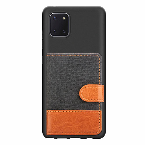 Ultra-thin Silicone Gel Soft Case Cover with Magnetic S06D for Samsung Galaxy M60s Black