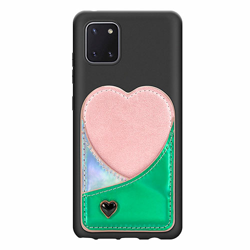 Ultra-thin Silicone Gel Soft Case Cover with Magnetic S07D for Samsung Galaxy A81 Green
