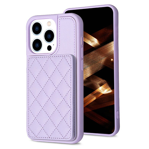 Ultra-thin Silicone Gel Soft Case Cover with Magnetic S10D for Apple iPhone 14 Pro Max Clove Purple