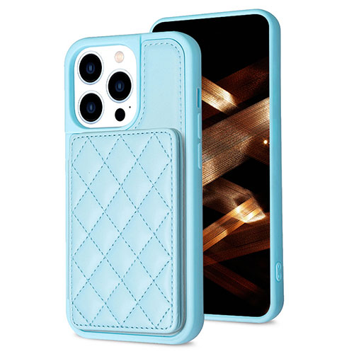 Ultra-thin Silicone Gel Soft Case Cover with Magnetic S10D for Apple iPhone 14 Pro Max Sky Blue