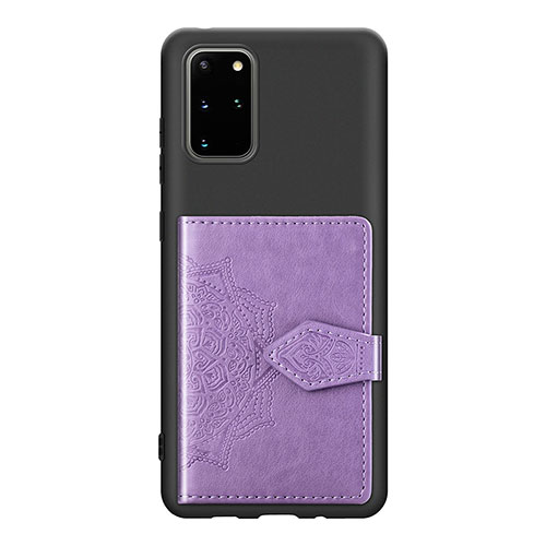 Ultra-thin Silicone Gel Soft Case Cover with Magnetic S13D for Samsung Galaxy S20 Plus 5G Purple