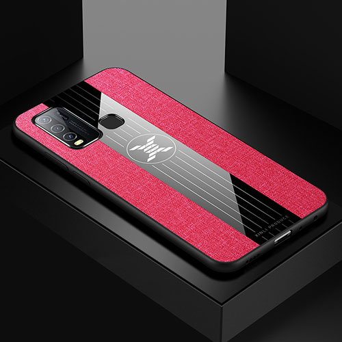 Ultra-thin Silicone Gel Soft Case Cover X01L for Vivo Y50 Red