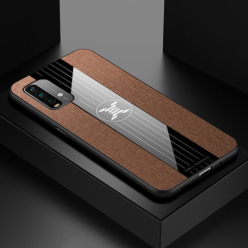 Ultra-thin Silicone Gel Soft Case Cover X01L for Xiaomi Redmi 9T 4G Brown