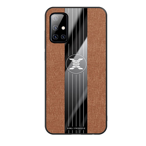 Ultra-thin Silicone Gel Soft Case Cover X02L for Samsung Galaxy A51 4G Brown