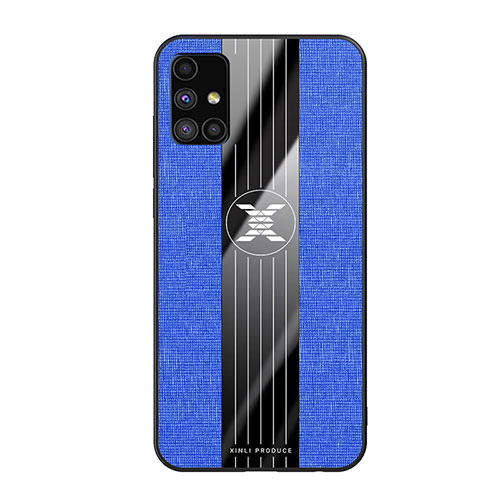 Ultra-thin Silicone Gel Soft Case Cover X02L for Samsung Galaxy M51 Blue