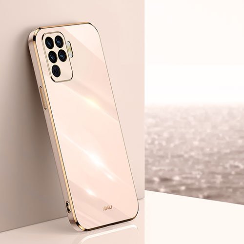 Ultra-thin Silicone Gel Soft Case Cover XL1 for Oppo F19 Pro Gold