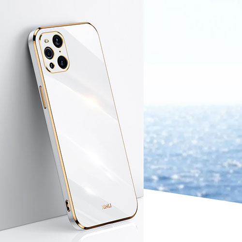 Ultra-thin Silicone Gel Soft Case Cover XL1 for Oppo Find X3 Pro 5G White