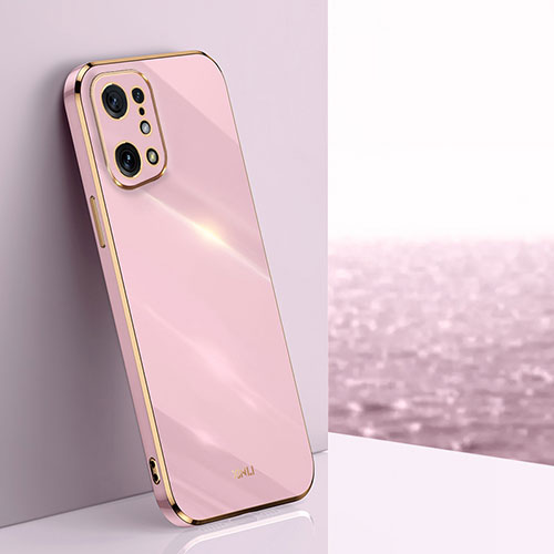 Ultra-thin Silicone Gel Soft Case Cover XL1 for Oppo Find X5 5G Pink