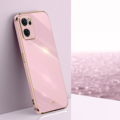 Ultra-thin Silicone Gel Soft Case Cover XL1 for Oppo Reno7 5G Pink