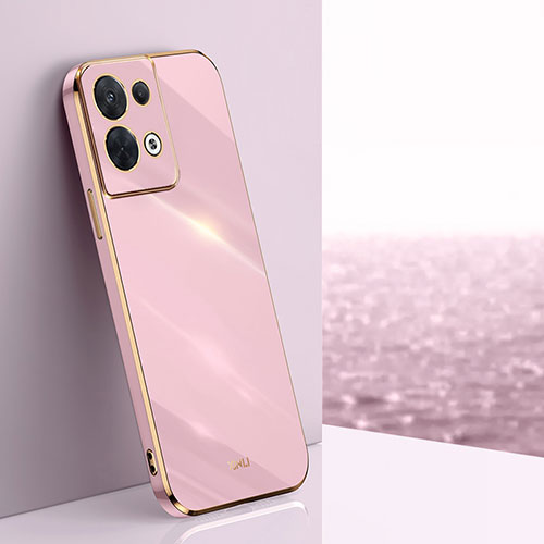 Ultra-thin Silicone Gel Soft Case Cover XL1 for Oppo Reno8 Pro 5G Pink