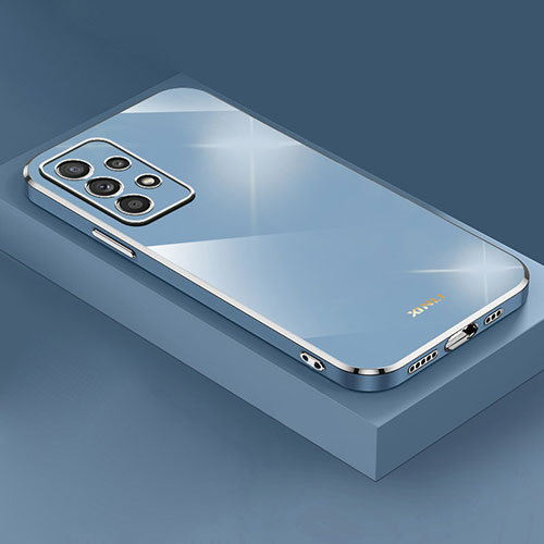 Ultra-thin Silicone Gel Soft Case Cover XL4 for Samsung Galaxy A52 4G Blue