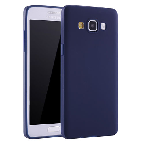 Ultra-thin Silicone Gel Soft Case S01 for Samsung Galaxy A7 Duos SM-A700F A700FD Blue