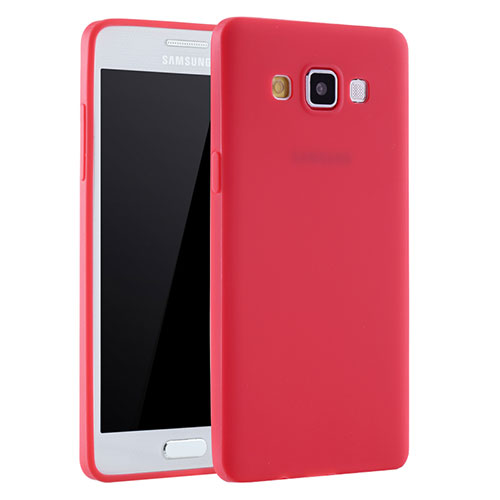 Ultra-thin Silicone Gel Soft Case S01 for Samsung Galaxy A7 SM-A700 Red