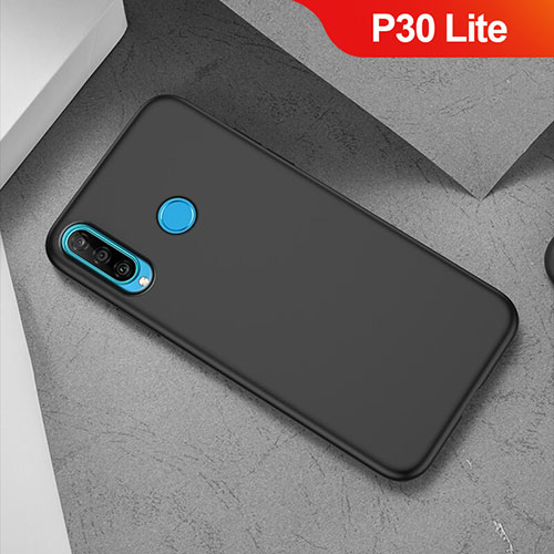 Ultra-thin Silicone Gel Soft Case S02 for Huawei P30 Lite New Edition Black