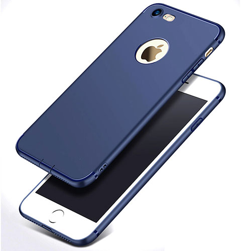 Ultra-thin Silicone Gel Soft Case S07 for Apple iPhone 8 Blue