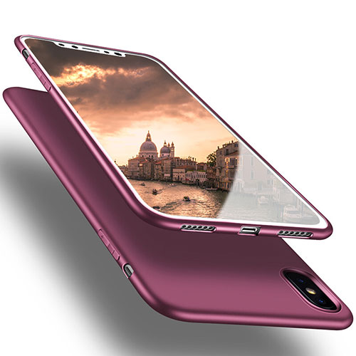 Ultra-thin Silicone Gel Soft Case S16 for Apple iPhone Xs Purple